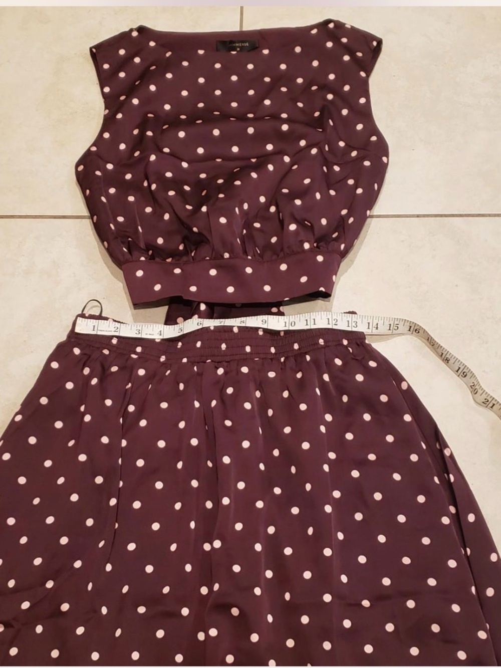 Commense Polka Dot Sleeveless Top & Maxi Shirt Set - Picture 8 of 9